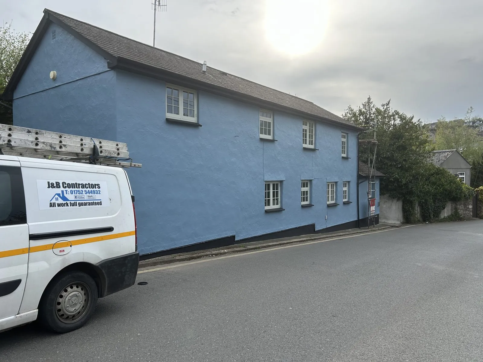 Exterior painting of a detached house in Sennen